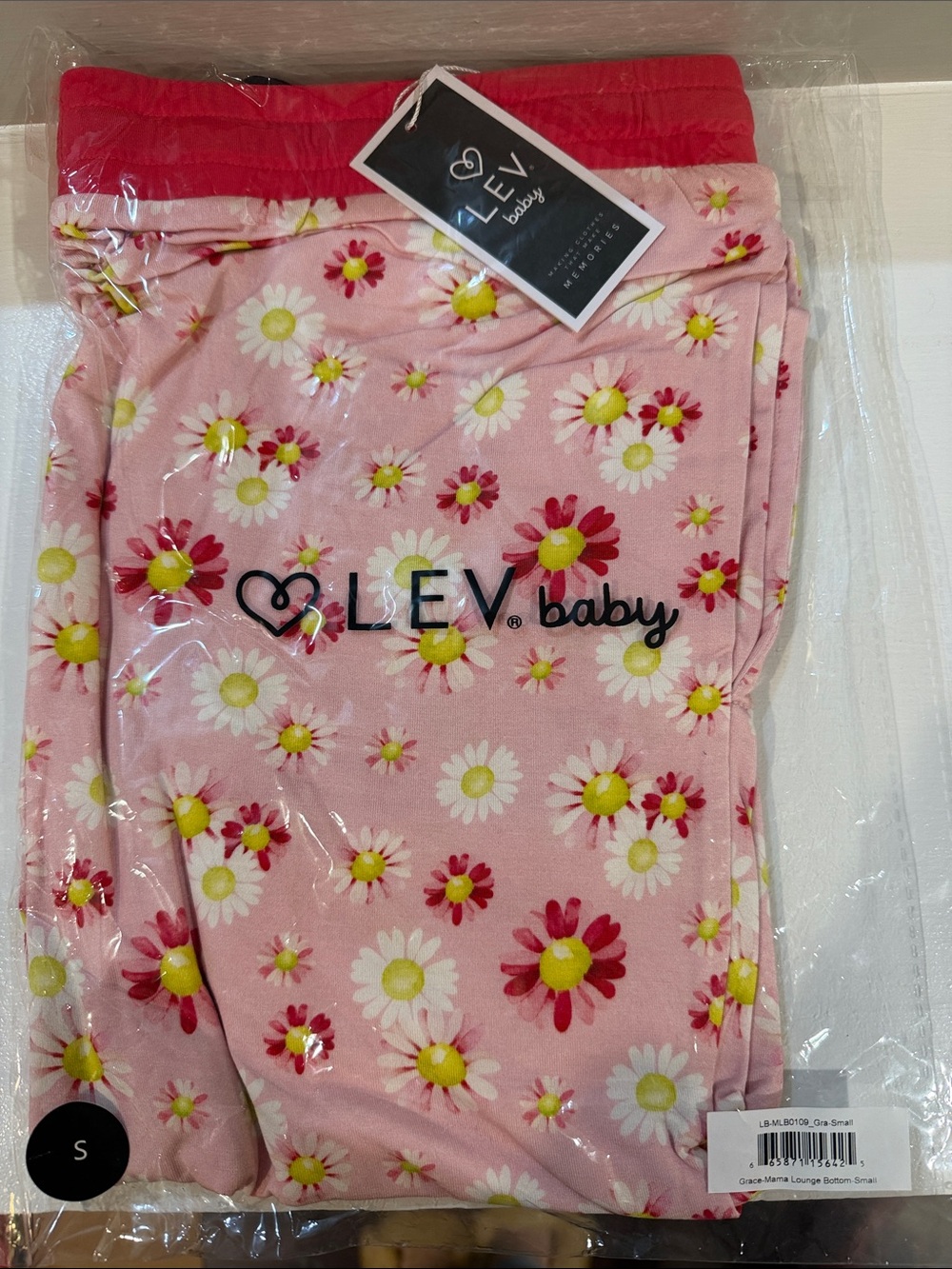 LEV Baby Bamboo Grace Floral Women’s Lounge Jogger Pants Small NWT